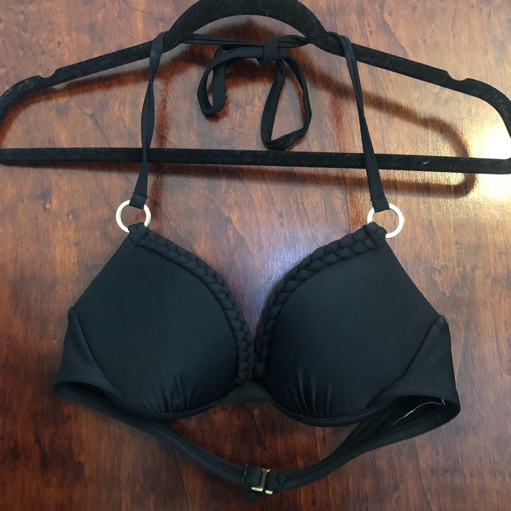 Black Braided Bikini Top